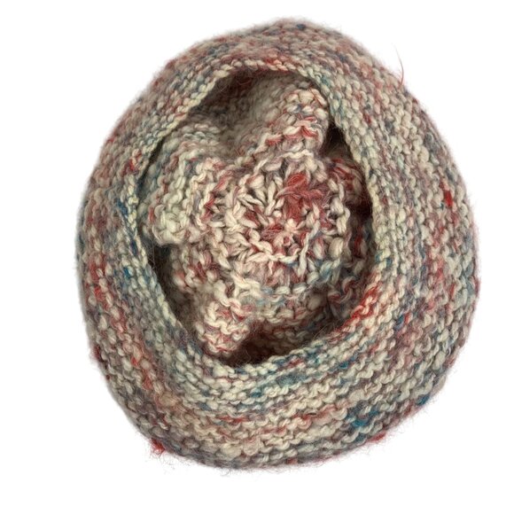 Hand-Knitted Multicolor Pink Wool Blend Beanie w/ Pom PomStretch Fit Womens OS - Picture 8 of 8